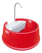 Comprar Fonte De Água Bebedouro Pu002F Gatos + Filtro De Carvão Ativado Cor Vermelho Bivolt + Filtro
