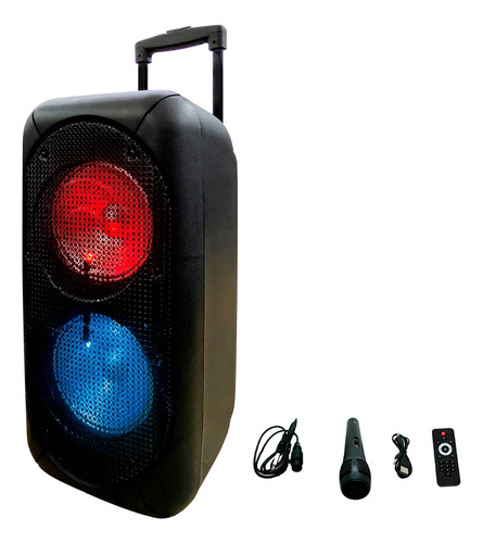 Parlante Bluetooth Karaoke Big Pro 800 Amazing Color Negro