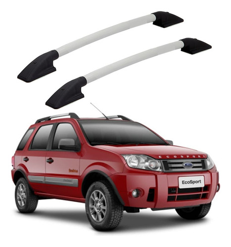 Rack Teto Longarina Ecosport 2010 2011 2012 Prata Parafusado