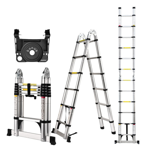 Escalera Telescpica Con Marco A, Escalera De Extensin De Alu