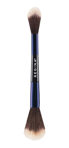Imagen 1 de 4 de Brocha Maquillaje Iluminador Doble Regina Etiqueta Azul 