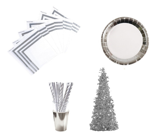 Kit Decoracion Mesa Navidad Año Nuevo Set Navideño Fiesta 18