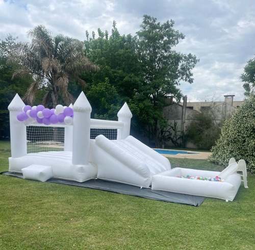 Alquiler Infable Castillo Blanco Sillas Infantil Plazablanda