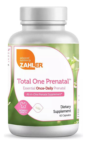 Zahler Total One Prenatal Vitaminas Prenatales 60 Caps Sabor Sin Sabor