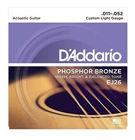 D'addario Ej26 Cuerdas De Guitarra Acústica De Fósforo, Luz