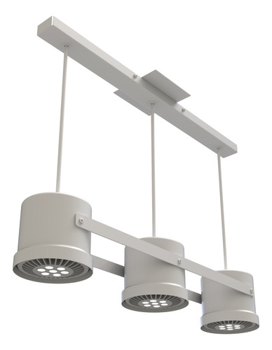 Lampara Colgante Techo Blanco 3 Luces Orientable Ar111 Gu10