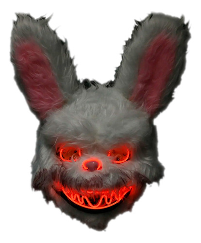 Máscara Conejo Terror Sangriento Purga Disfraz Luz led luces