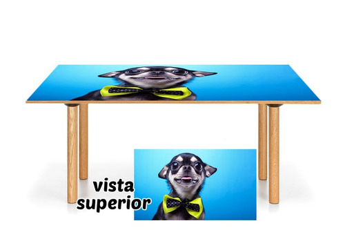 Vinilo Para Mesa Chiguagua Elegante Funny Pet Perro M1