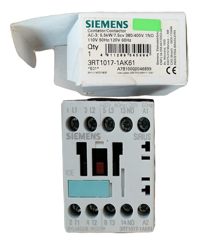 Imagen 1 de 2 de Siemens Contactor 3rt1017-1as61 