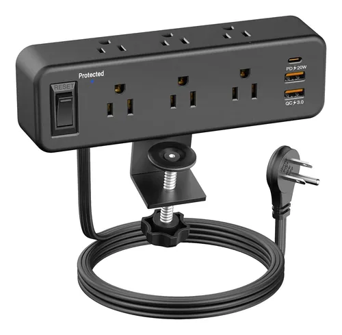 comprar Regleta Multicontacto Para Mesa De Computadora Con 6 Salidas