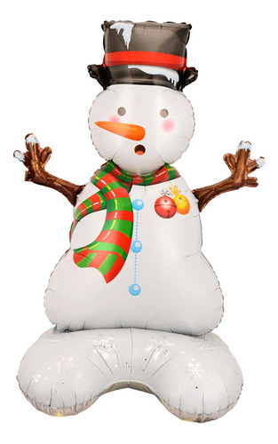 M Balão De Natal Balão De Pé Feliz Boneco De Neve 120x75cm