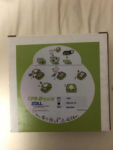 Eletrodo Zoll Cpr Padz Novo Validade 2022