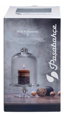 Dulcero Bombonera De Vidrio Base Para Mini Pastel Elegante