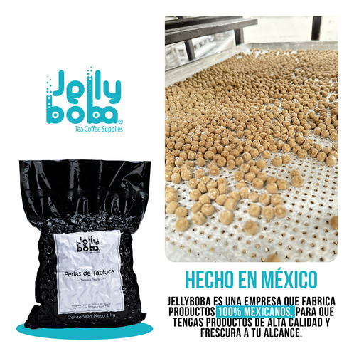 Perlas De Tapioca Negra Sabor Taro Jellyboba 1kg