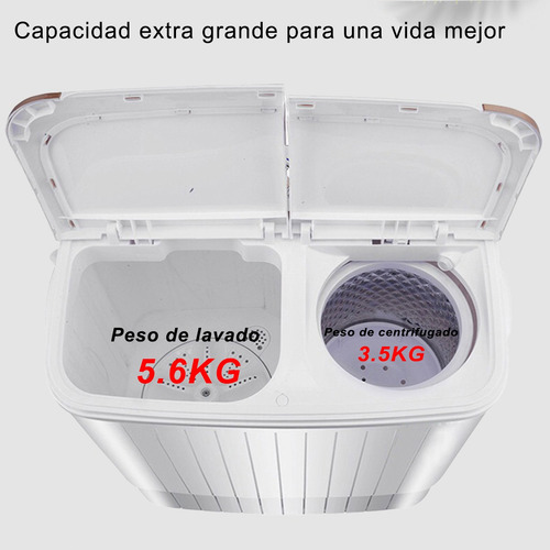 Mini Lavadora Semiautomática Portátil