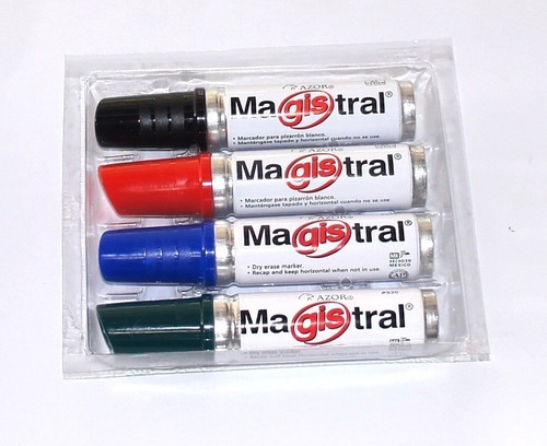 Marcador Para Pizarrón Blanco Magistral Aluminio C/ 4 Piezas