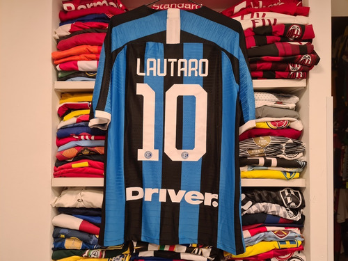 Camisa Internazionale Home 19-20 Lautaro 10 Calcio Jogador