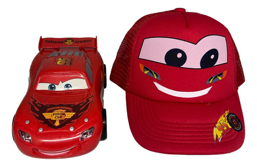 Carro Rayo Mcqueen Luz, Sonido Y Gorra Cars 