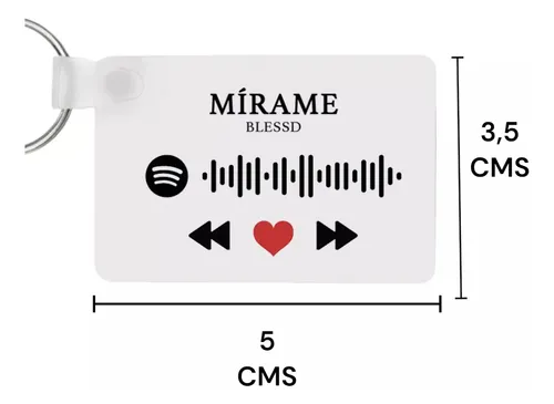 Llavero Codigo Spotify - Qr Video De Youtube Personalizado