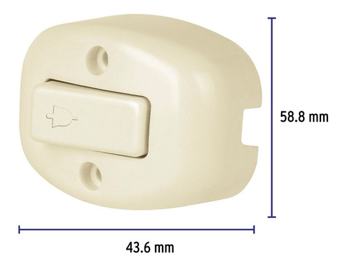 Interruptor De Sobreponer Para Timbre 125 V Volteck 46010 Marfil