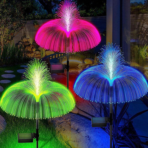 3 Pack Solar Fuegos Artificiales Luces Al Aire Libre Jardín,