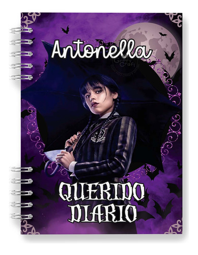 Diario Merlina - Diario Secreto -  Personalizada