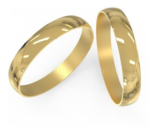 Alianças Par Aliança 3mm Tradicional Ouro 10k Maciço Mt(3)