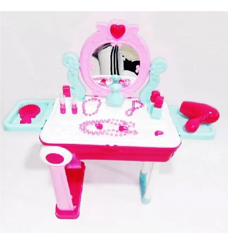 Set De Mesa Maleta Tocador Para Niña Con Espejo