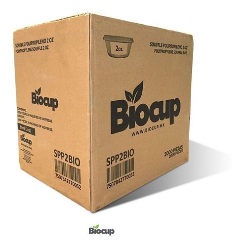 Tapa Pet 2 Oz Biocup C/2000 Pzas