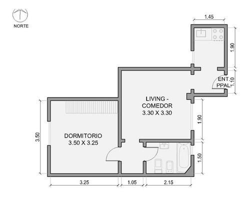 Imagen 10 de 10 de Departamento 2 Ambientes En Balvanera, Capital Federal