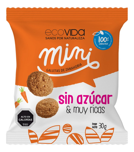 Galleta Mini Ecovida Sin Azúcar Zanahoria 30g