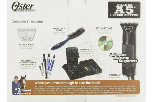 Oster Golden A5 Single Speed Clipper 118627 Color Negro