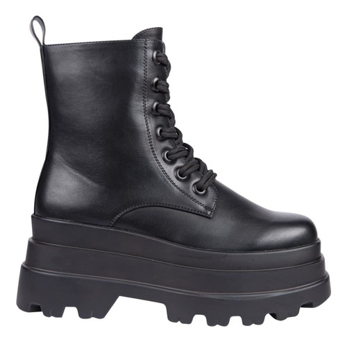 Bota Militar Pu Suela Chunky Punta Cuadrada Goodyear 