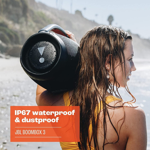 Parlante JBL Boombox 3 portátil con bluetooth waterproof black 100V/240V