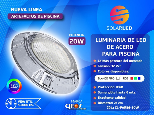 Luminaria De Led Para Piscina De 20w