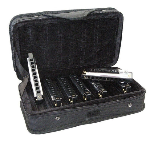 Set De 7 Armonicas Hohner Blues Band Con Estuche Diatonica