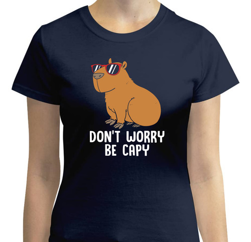Playera Mujer - Capybara Con Lentes - Be Cappy