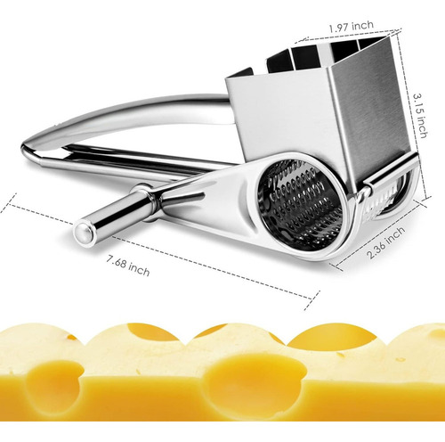 Rallador Queso Rayador Manual Espiral Nicer Dicer Slicer