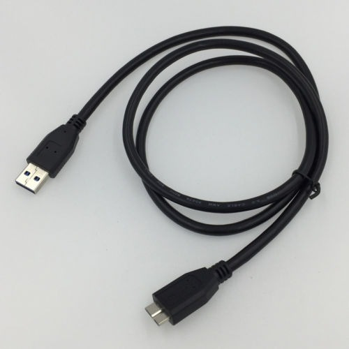 3ft Cable De Cable Negro Usb 3.0 Superspeed Para Seagate Bac