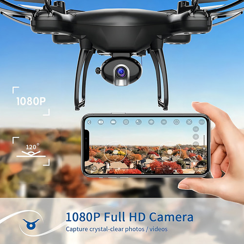Dron Snaptain Sp650 Cámara 1080p Hd Con Control De Voz Color Negro