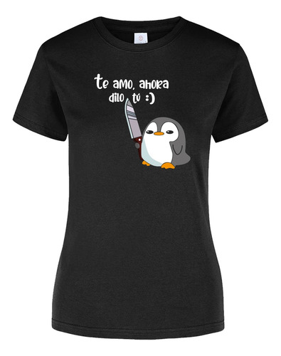 Playera Para Mujer 1 Pza Pinguino Toxico Te Amo