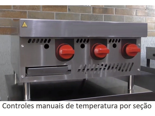 Imagem 3 de 7 de Chapa Bifeteira Industrial A Gás 61cm Estilo Hobart Vulcan