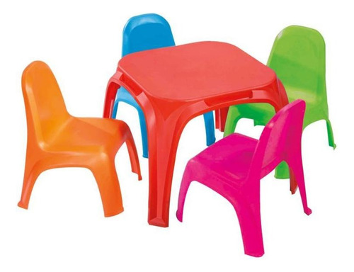 Comedor Infantil Capri Color Rojo