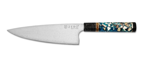 Imagen 2 de 6 de Cuchillo Acero Damasco 8,0'' - Zero Knives - Blend Mammoth