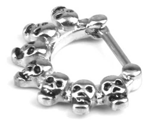 Piercing De Anillo De Nariz Con De Septo De Calavera De