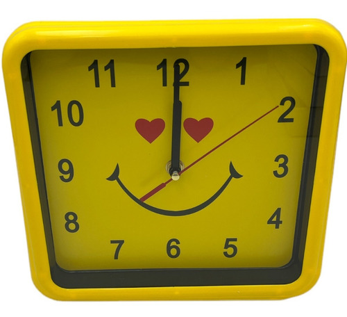 Reloj De Pared Aguja Continua Silencioso Infantil Emoji