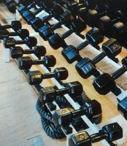 Dumbell Sextavado Em Par De 10/12/14/16/18/20/24/30 Kg + Sup