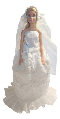 Vestido De Novia Para Muñeca Barbie