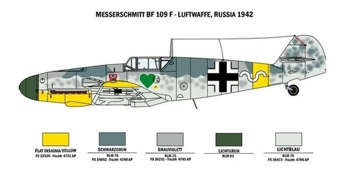 Avião Messerschmitt Bf109 F-4 & Focke-wulf 190 D9 1/72