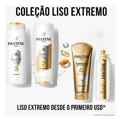 Kit C/ 4 Pantene Shampoo Liso Extremo 400ml